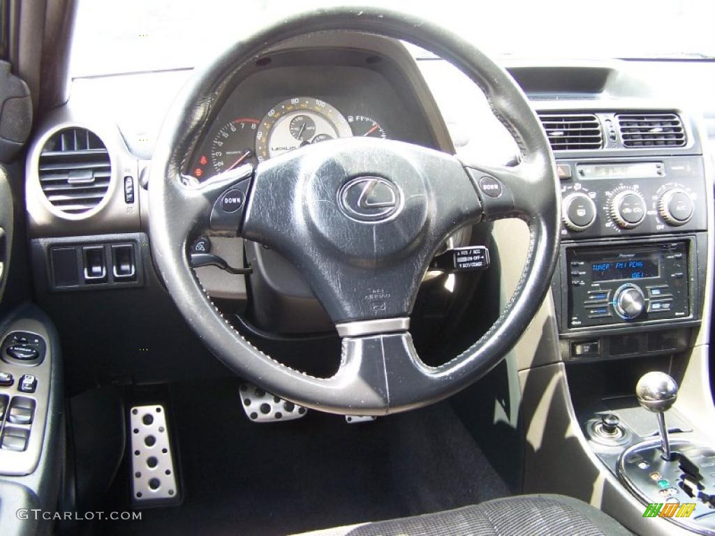 2001 Lexus IS 300 Black Steering Wheel Photo #52797952