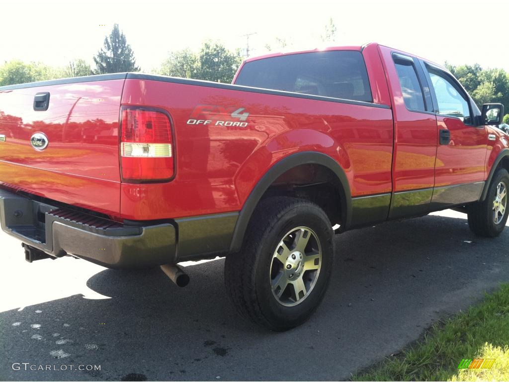 2004 F150 FX4 SuperCab 4x4 - Bright Red / Black photo #4