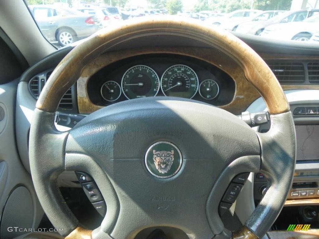2003 Jaguar X-Type 3.0 Ivory Steering Wheel Photo #52801064