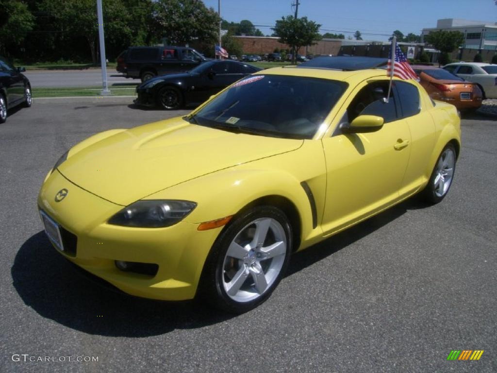 2004 RX-8 Grand Touring - Lightning Yellow / Black photo #1