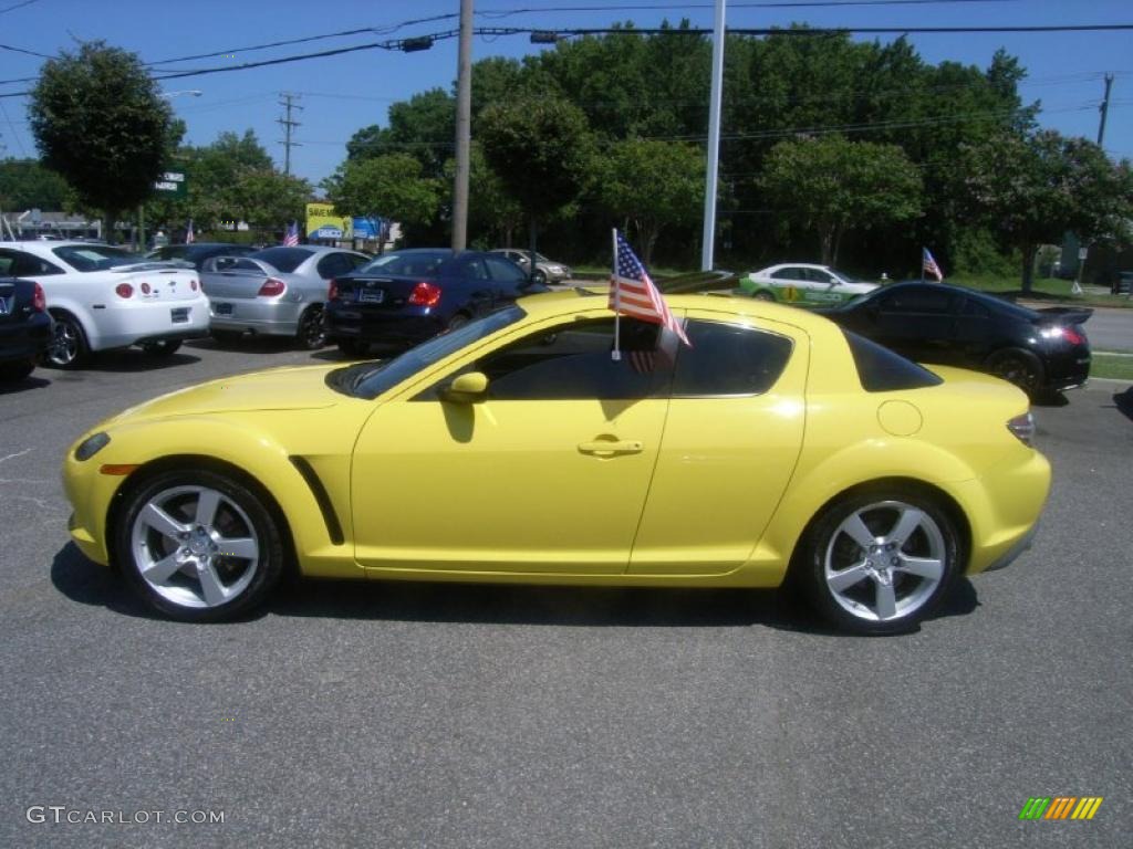 2004 RX-8 Grand Touring - Lightning Yellow / Black photo #2