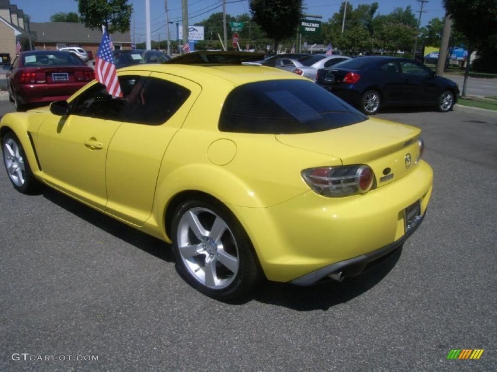 2004 RX-8 Grand Touring - Lightning Yellow / Black photo #3