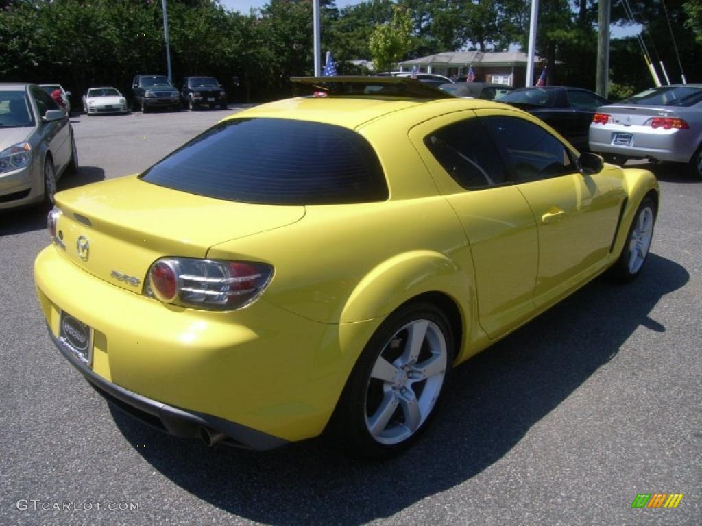 2004 RX-8 Grand Touring - Lightning Yellow / Black photo #5