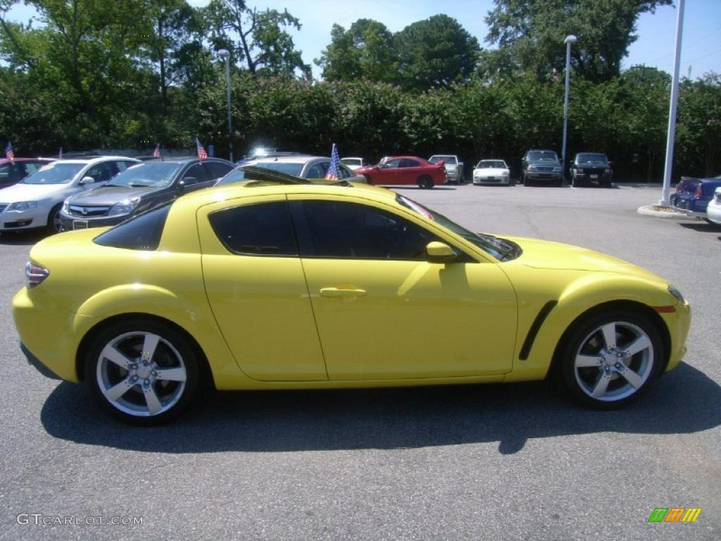 2004 RX-8 Grand Touring - Lightning Yellow / Black photo #6