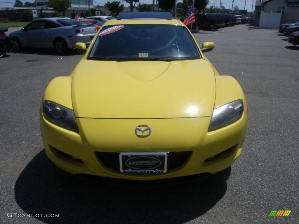 2004 RX-8 Grand Touring - Lightning Yellow / Black photo #8