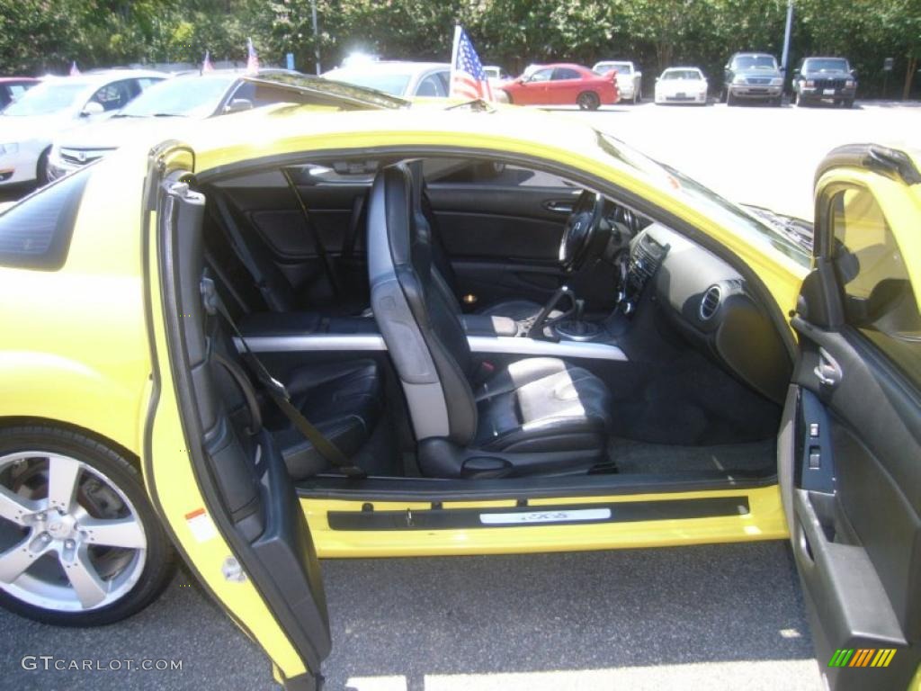 2004 RX-8 Grand Touring - Lightning Yellow / Black photo #14