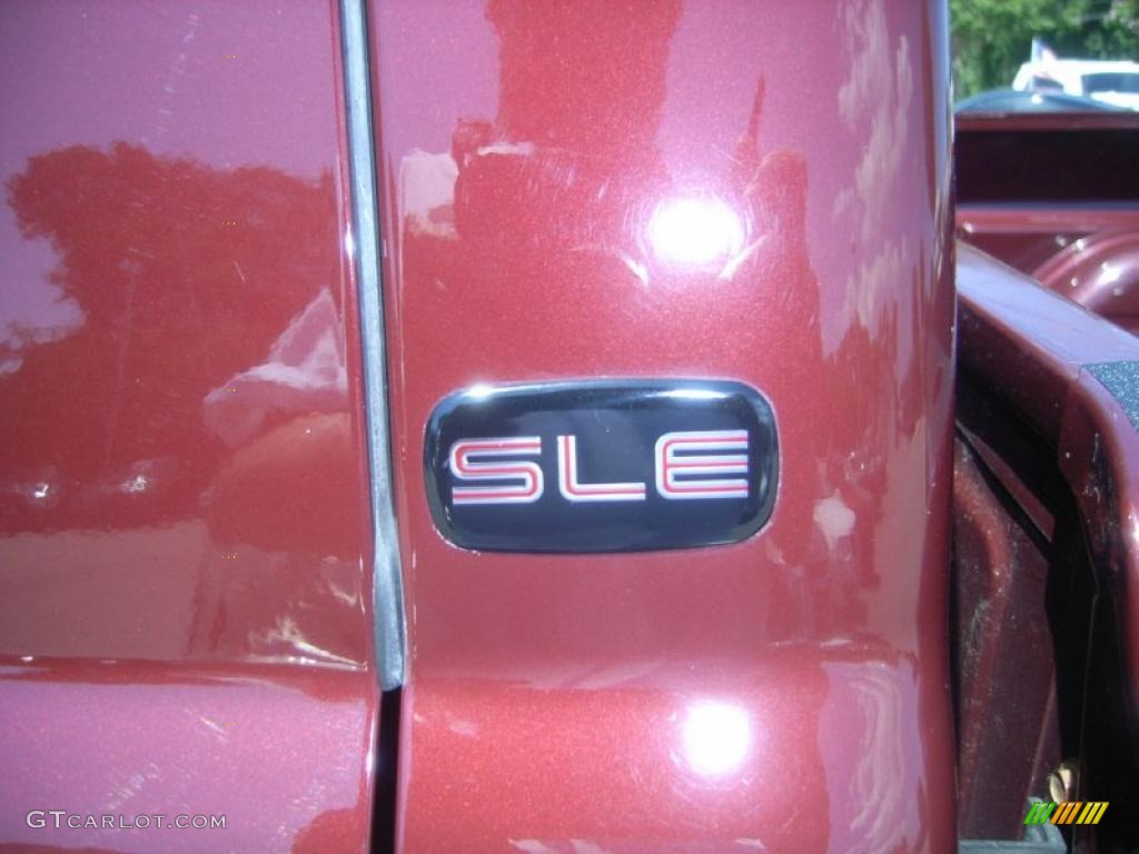 2003 Sierra 1500 SLE Extended Cab - Dark Toreador Red Metallic / Dark Pewter photo #8