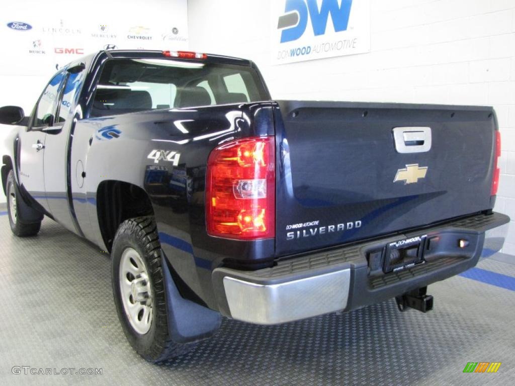 2008 Silverado 1500 Work Truck Extended Cab 4x4 - Dark Blue Metallic / Dark Titanium photo #3