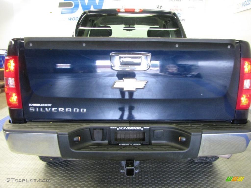 2008 Silverado 1500 Work Truck Extended Cab 4x4 - Dark Blue Metallic / Dark Titanium photo #8