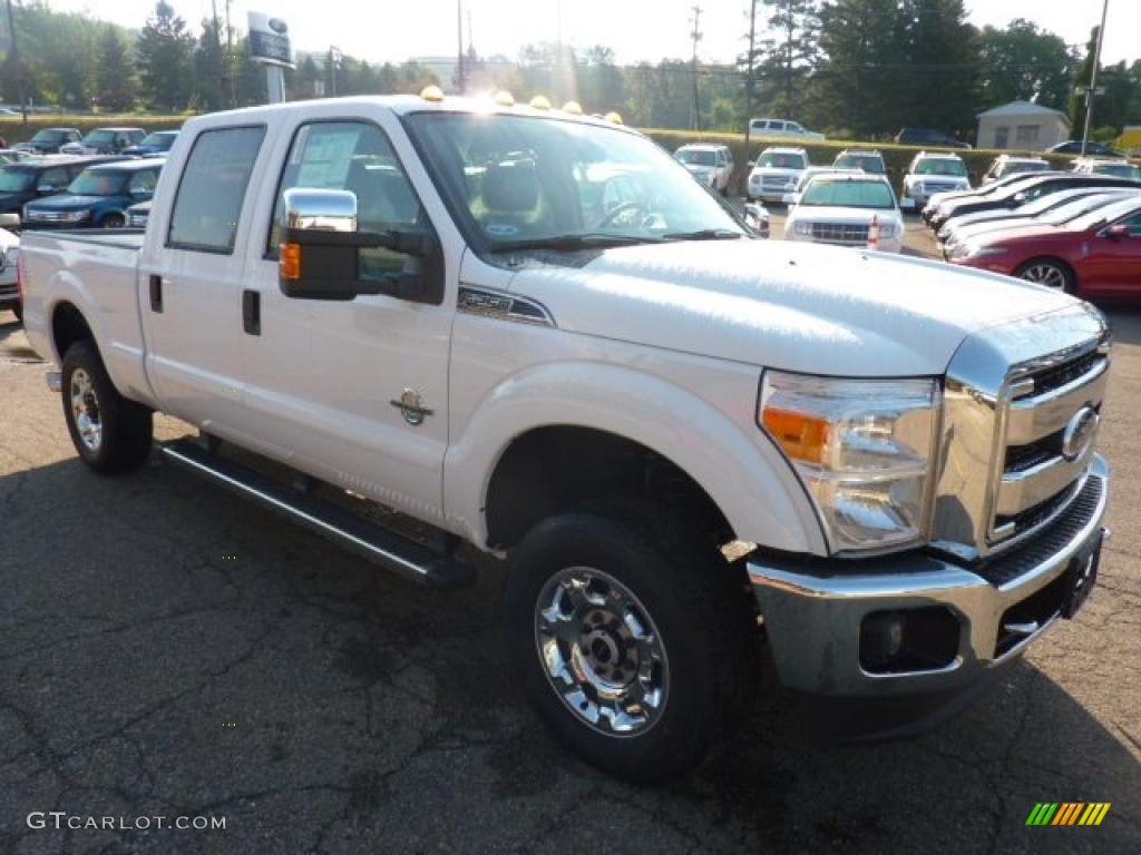 2012 F250 Super Duty XLT Crew Cab 4x4 - Oxford White / Steel photo #6