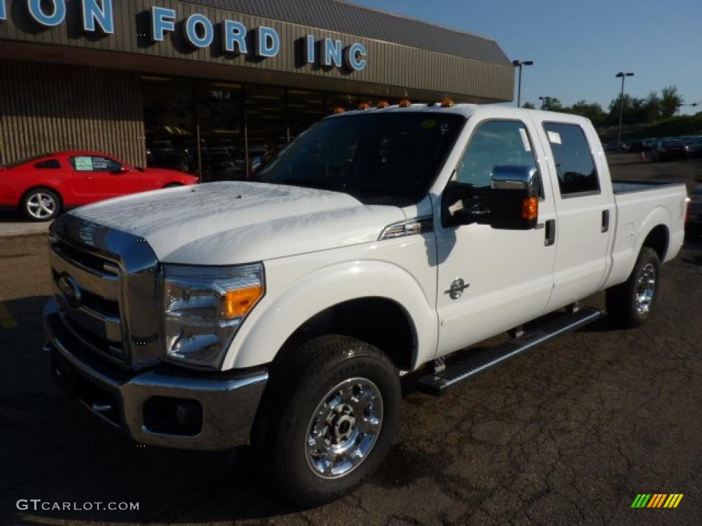 2012 F250 Super Duty XLT Crew Cab 4x4 - Oxford White / Steel photo #8