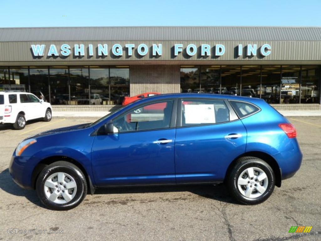 2010 Rogue S AWD - Indigo Blue / Black photo #1