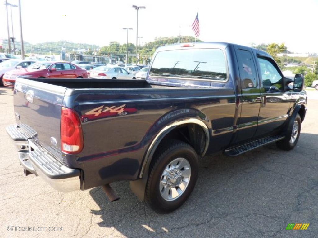 2004 F250 Super Duty XLT SuperCab 4x4 - True Blue Metallic / Medium Parchment photo #4