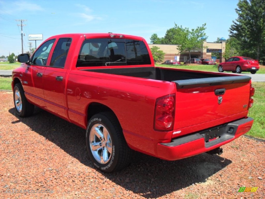 2008 Ram 1500 Sport Quad Cab - Flame Red / Medium Slate Gray photo #2