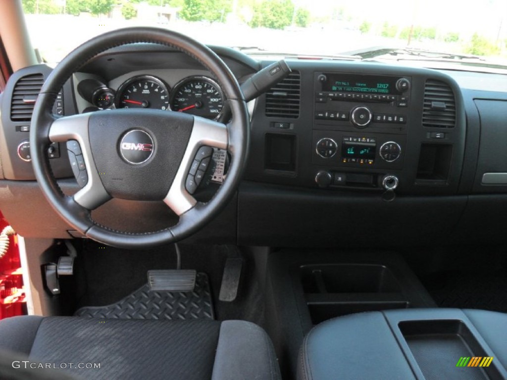 Ebony Interior 2009 GMC Sierra 1500 SLE Extended Cab Photo #52811769