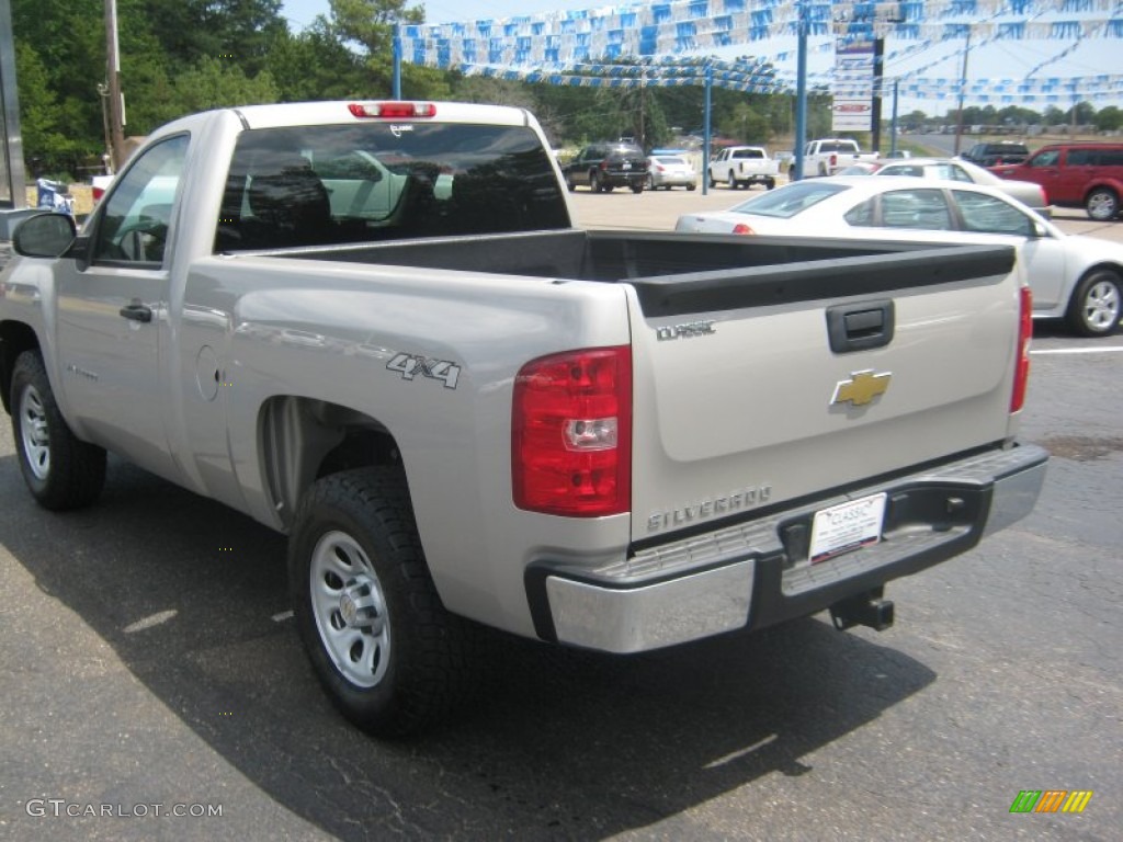 2008 Silverado 1500 Work Truck Regular Cab 4x4 - Silver Birch Metallic / Dark Titanium photo #3