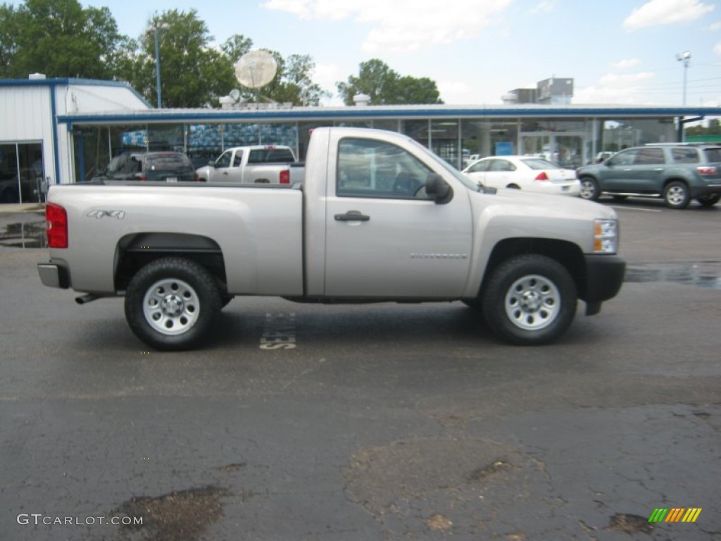 2008 Silverado 1500 Work Truck Regular Cab 4x4 - Silver Birch Metallic / Dark Titanium photo #6