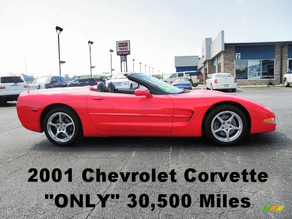 2001 Corvette Convertible - Torch Red / Black photo #1