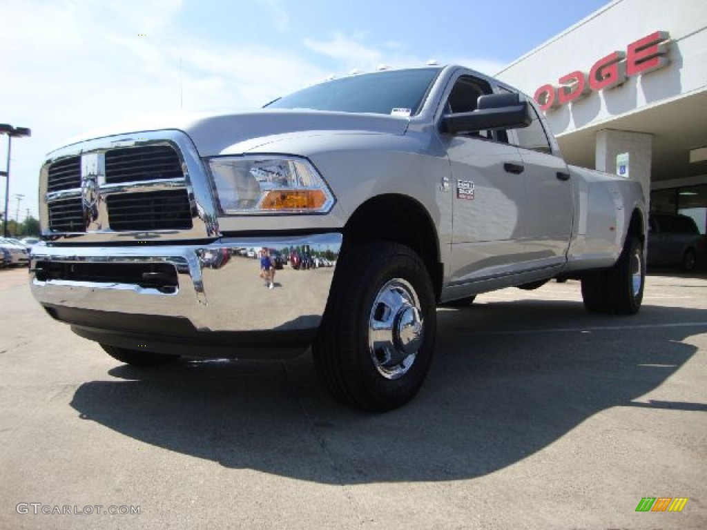 Bright Silver Metallic 2012 Dodge Ram 3500 HD ST Crew Cab 4x4 Dually Exterior Photo #52813784