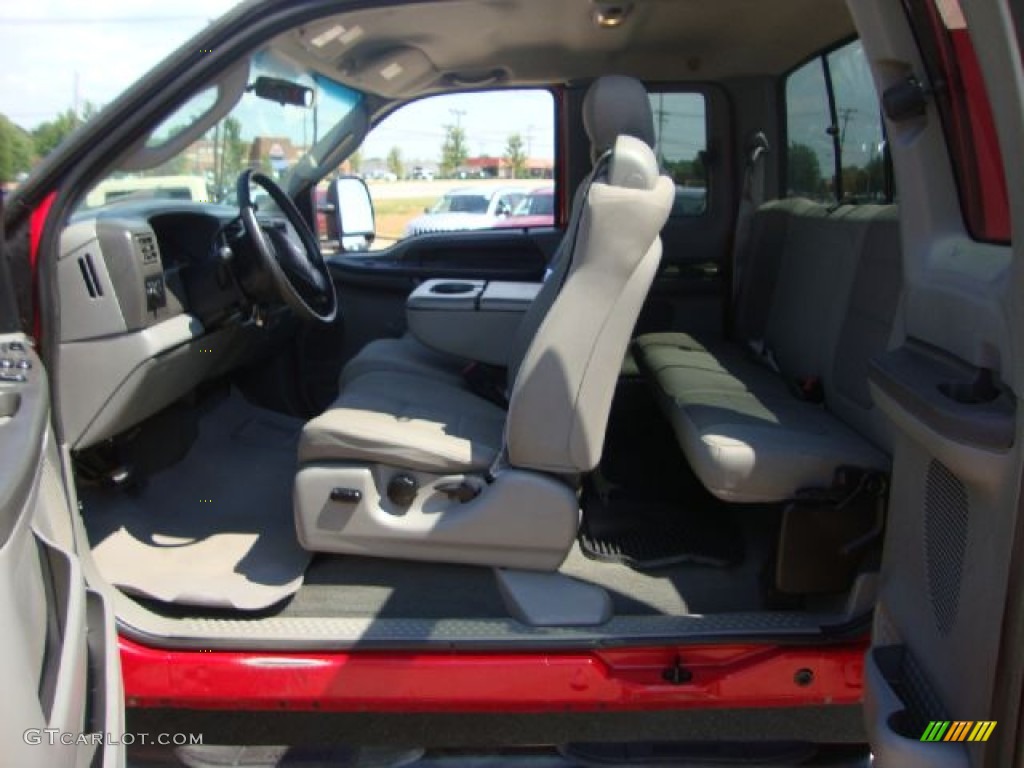 2004 F250 Super Duty XLT SuperCab 4x4 - Red / Medium Flint photo #13