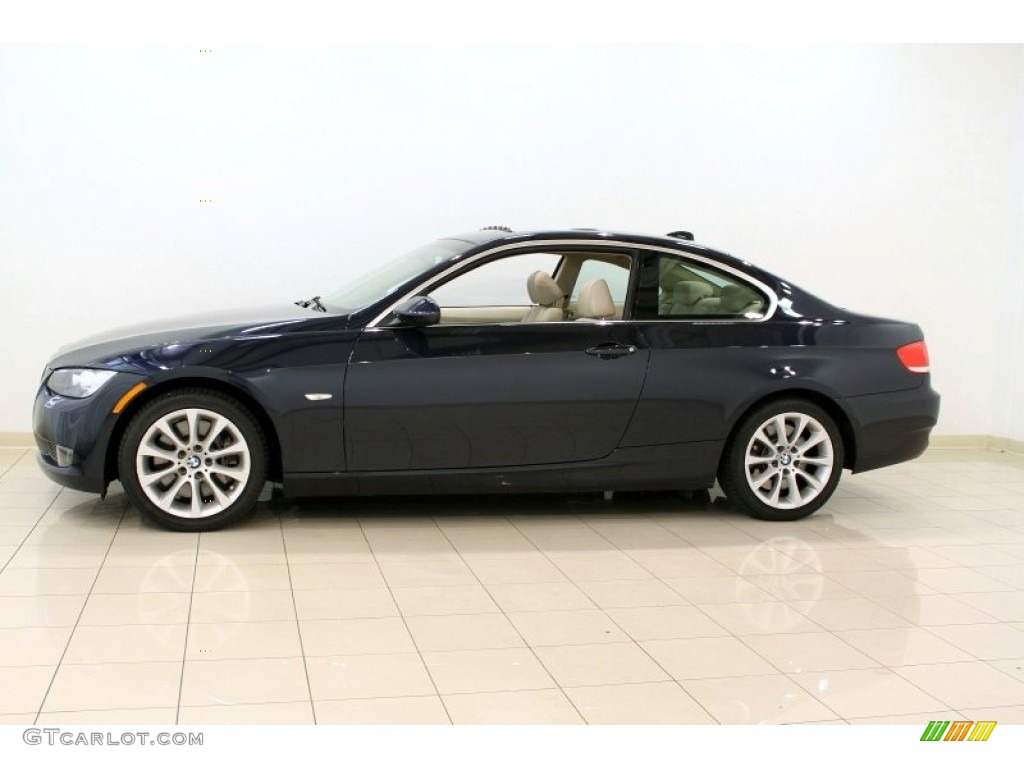 2008 3 Series 335xi Coupe - Monaco Blue Metallic / Cream Beige photo #4