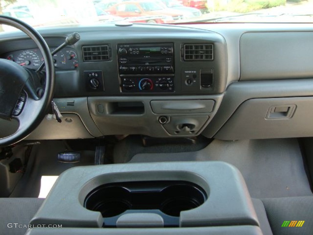 2004 F250 Super Duty XLT SuperCab 4x4 - Red / Medium Flint photo #29