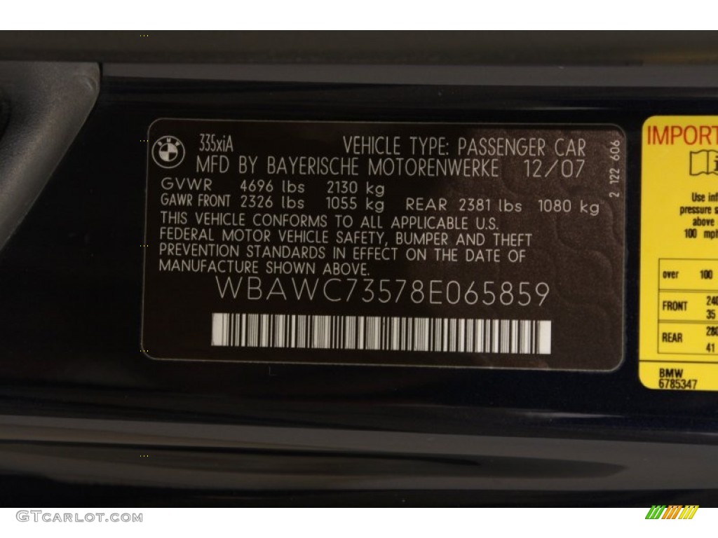 2008 3 Series 335xi Coupe - Monaco Blue Metallic / Cream Beige photo #18