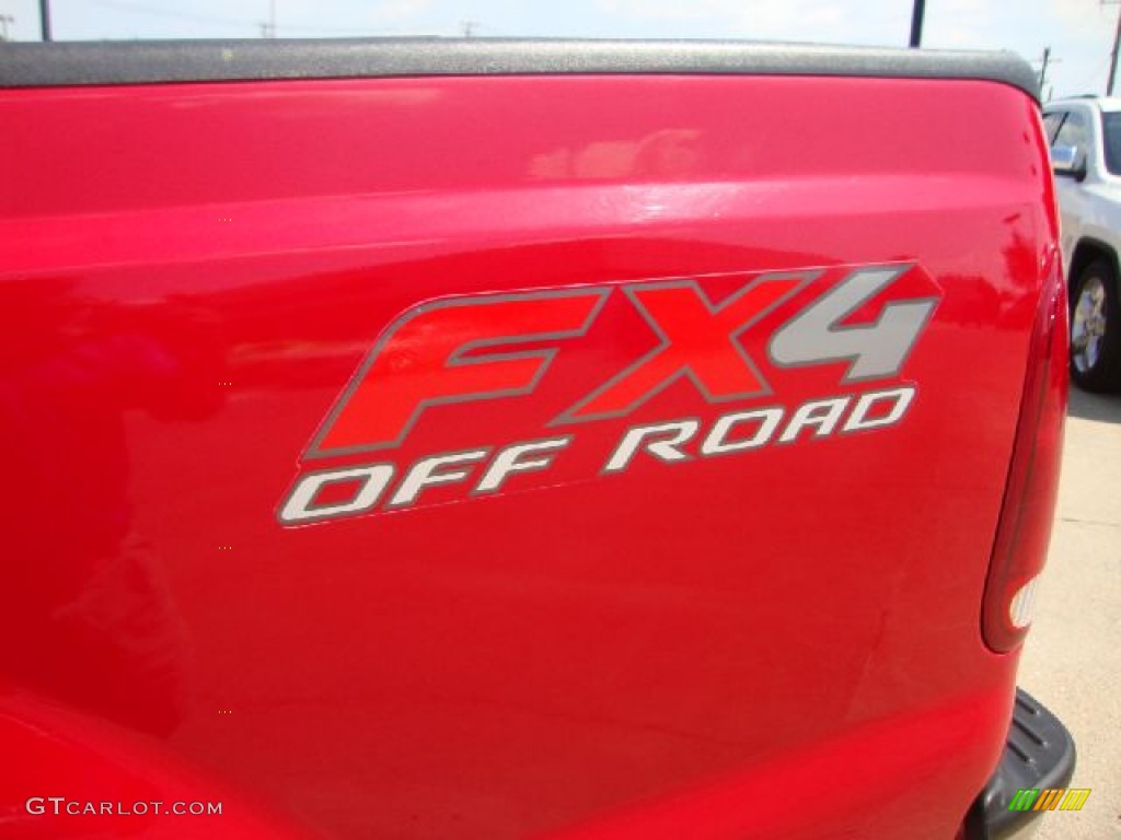 2004 F250 Super Duty XLT SuperCab 4x4 - Red / Medium Flint photo #37