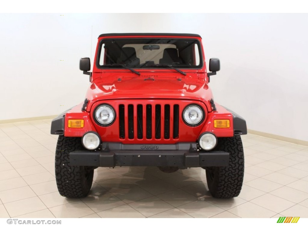 2006 Wrangler Sport 4x4 - Flame Red / Dark Slate Gray photo #2