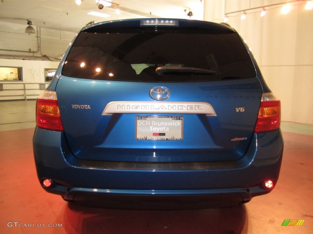 2008 Highlander 4WD - Blue Streak Metallic / Ash Gray photo #5