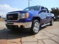 2010 Laser Blue Metallic GMC Sierra 1500 SLT Crew Cab 4x4  photo #7