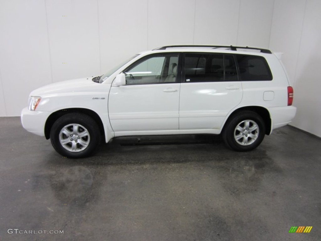 2002 Highlander Limited 4WD - Super White / Ivory photo #3