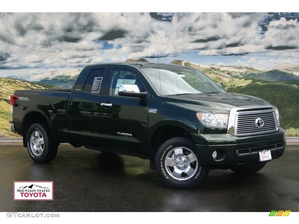 2011 Tundra Limited Double Cab 4x4 - Spruce Green Mica / Graphite Gray photo #1