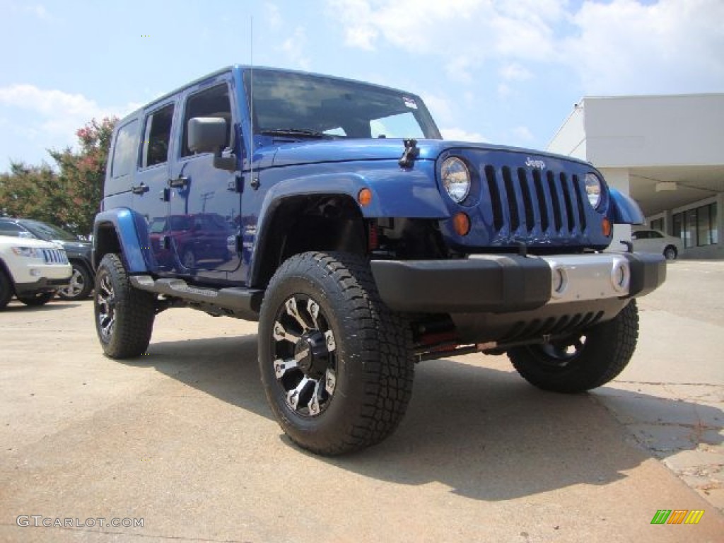 Deep Water Blue Pearl 2010 Jeep Wrangler Unlimited Sahara 4x4 Exterior Photo #52823483