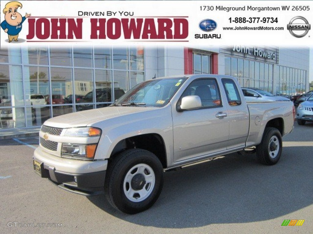 2009 Colorado Extended Cab 4x4 - Silver Birch Metallic / Ebony photo #1