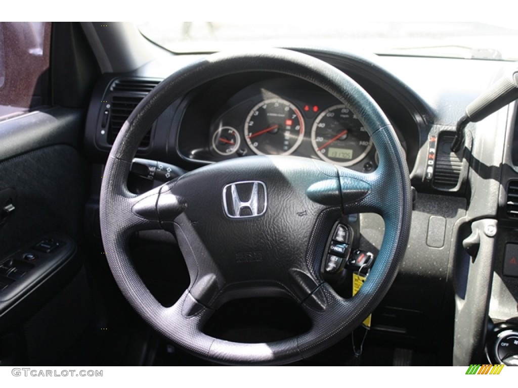 2005 Honda CR-V LX 4WD Black Steering Wheel Photo #52824779