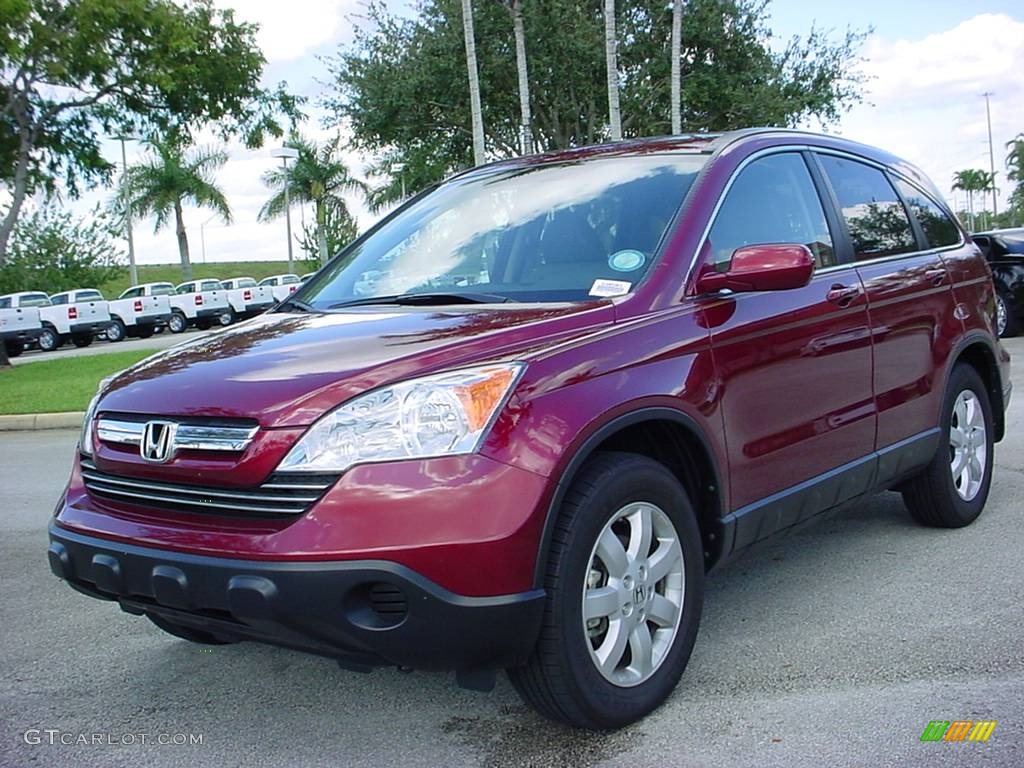 2007 CR-V EX-L 4WD - Tango Red Pearl / Gray photo #8
