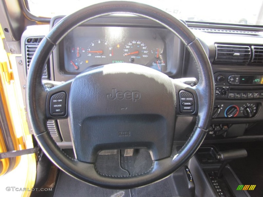 2003 Jeep Wrangler Rubicon 4x4 Dark Slate Gray Steering Wheel Photo #52826579