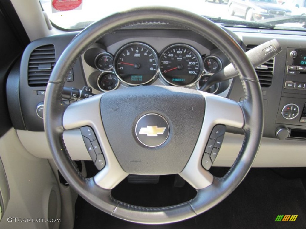2007 Chevrolet Silverado 1500 LT Extended Cab 4x4 Light Titanium/Ebony Black Steering Wheel Photo #52827437
