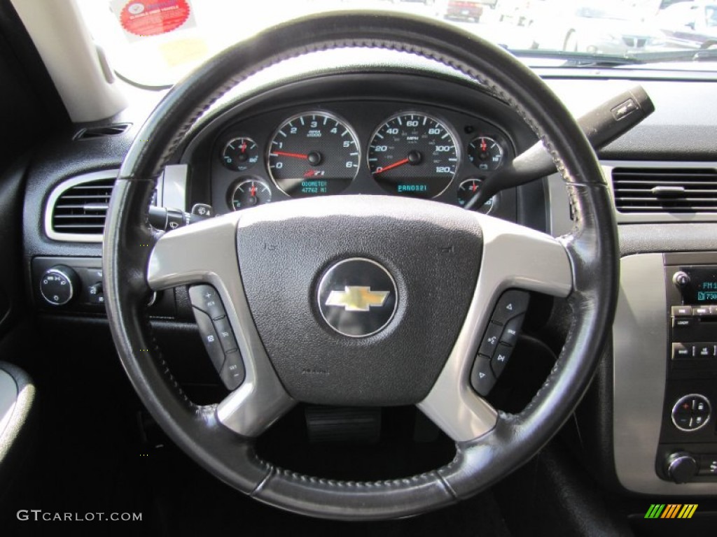 2008 Chevrolet Avalanche Z71 4x4 Ebony Steering Wheel Photo #52828778