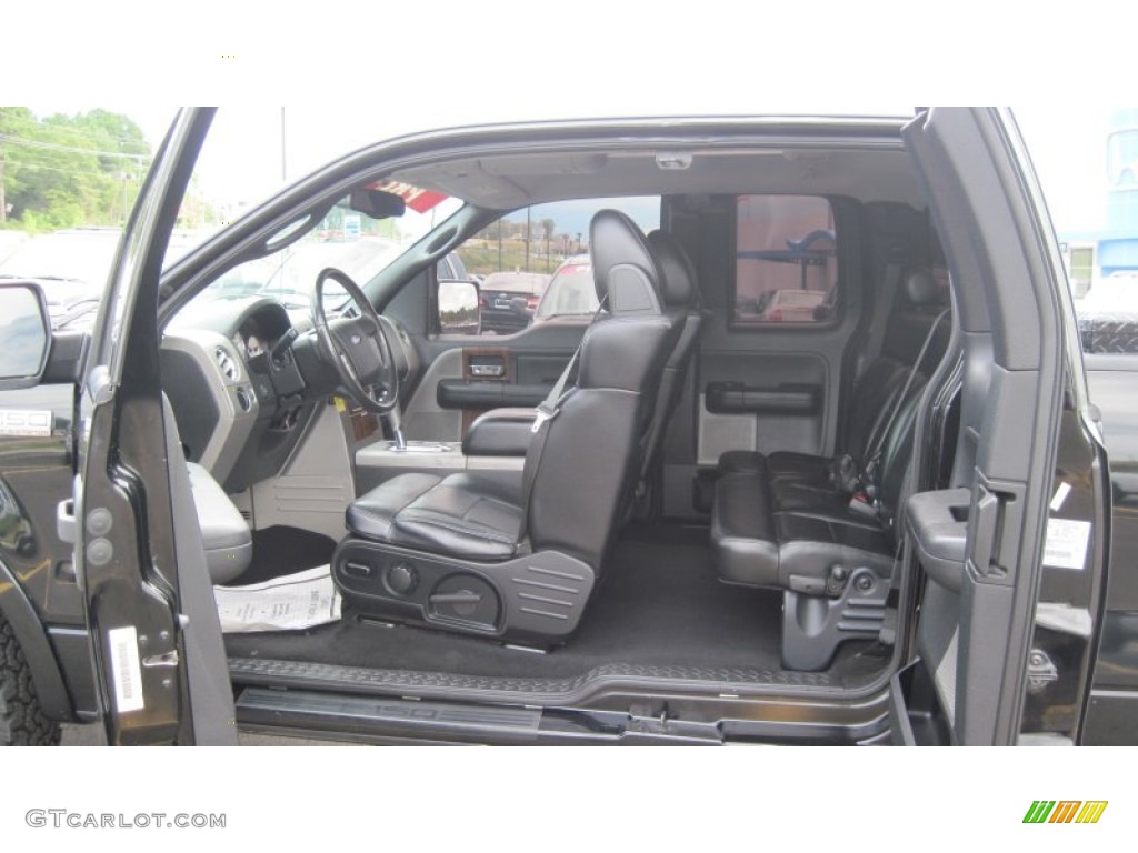 2004 F150 Lariat SuperCab 4x4 - Black / Black photo #14