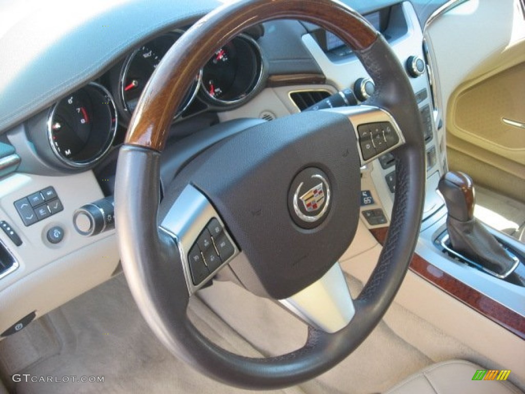 2008 Cadillac CTS 4 AWD Sedan Cashmere/Cocoa Steering Wheel Photo #52829963