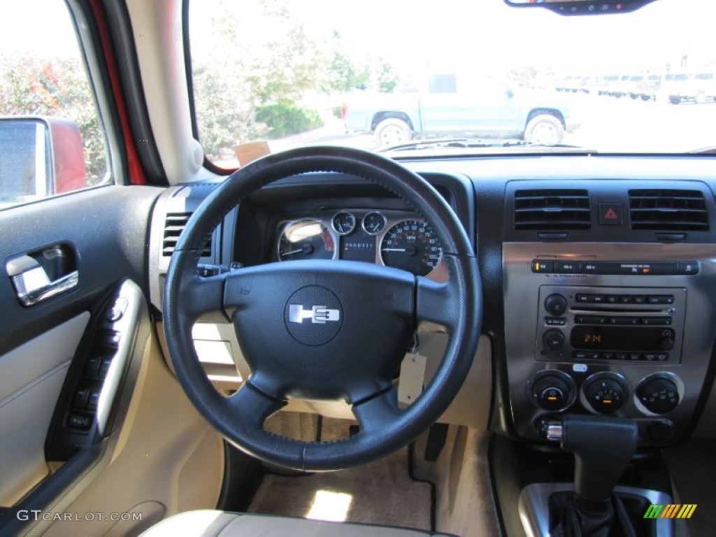2008 Hummer H3 X Light Cashmere Steering Wheel Photo #52830335