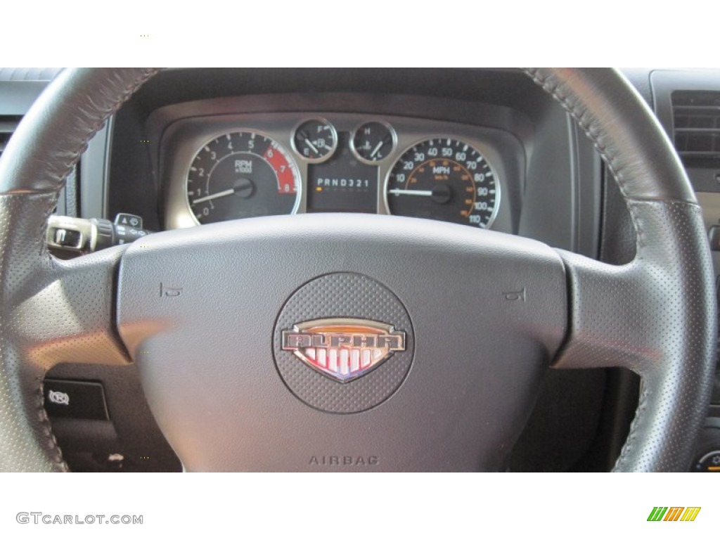 2008 Hummer H3 Alpha Ebony Black Steering Wheel Photo #52830614