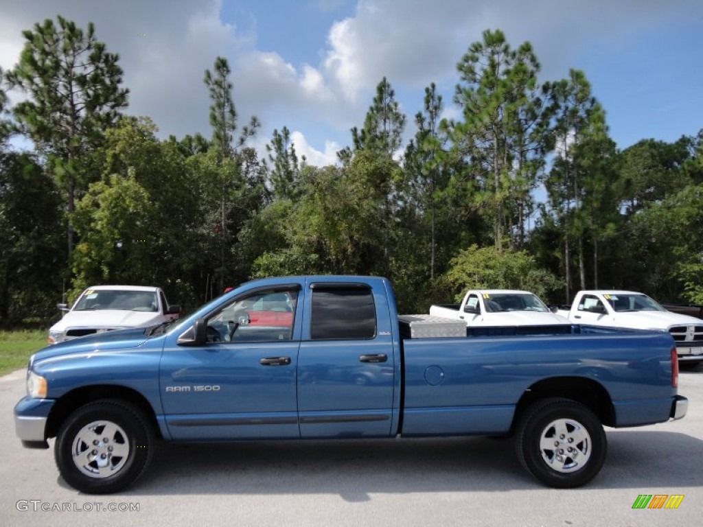 2002 Ram 1500 SLT Quad Cab 4x4 - Atlantic Blue Pearl / Dark Slate Gray photo #2