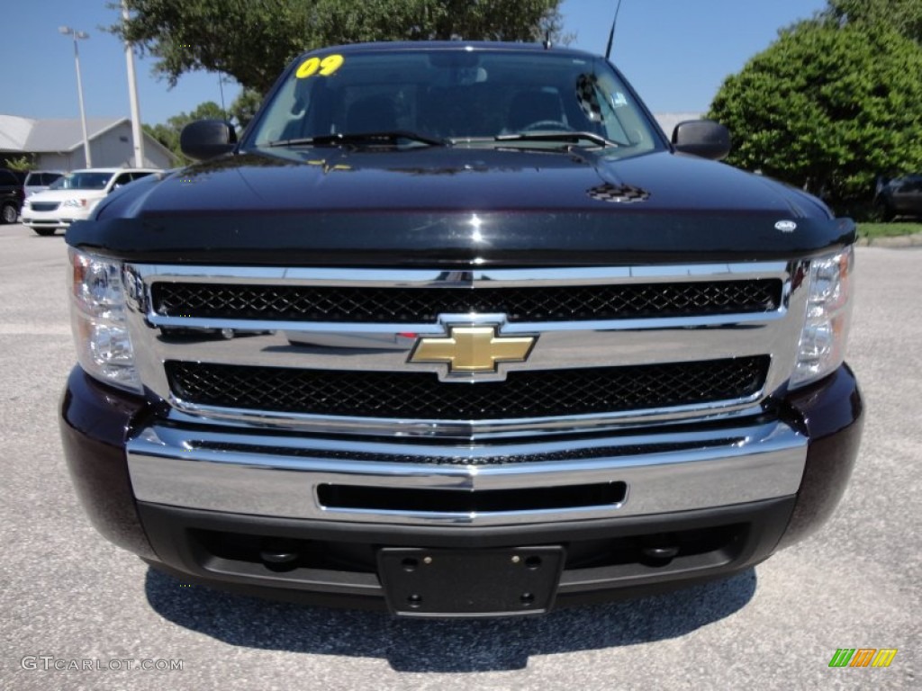 2009 Silverado 1500 LS Regular Cab 4x4 - Dark Cherry Red Metallic / Dark Titanium photo #14