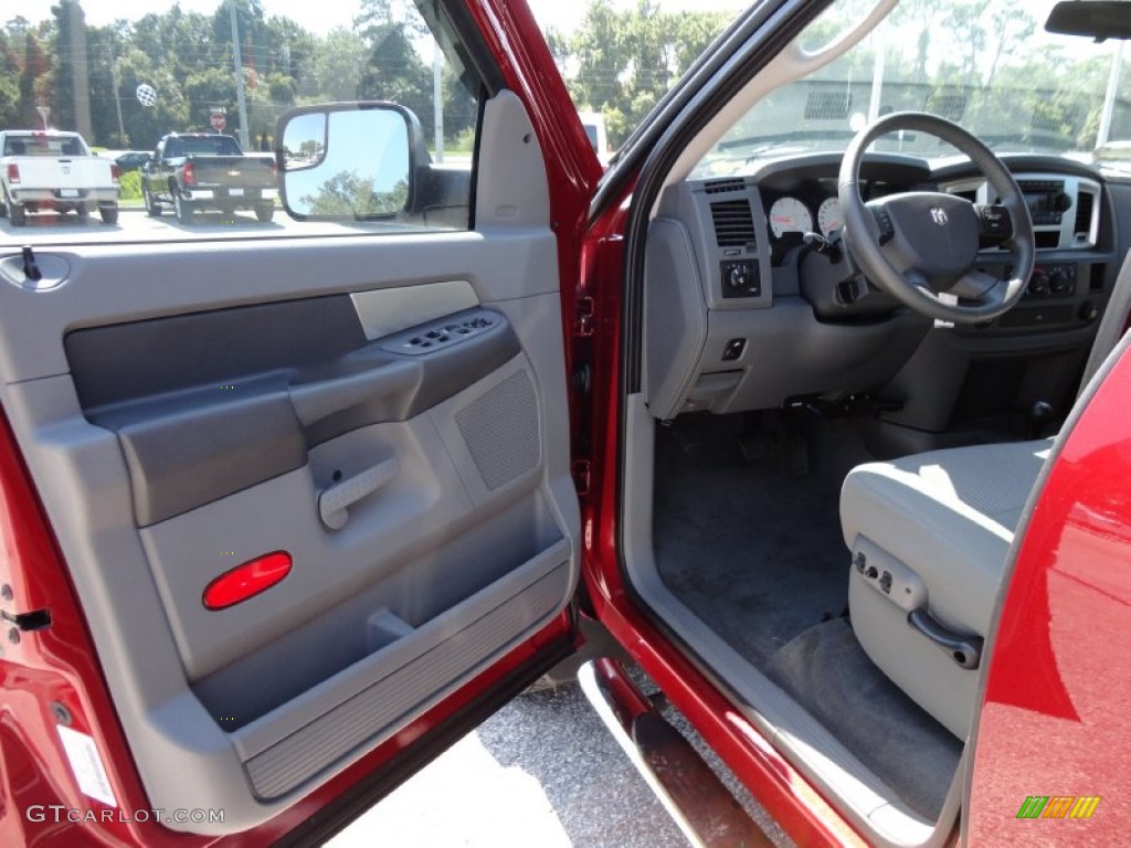 2007 Ram 3500 ST Quad Cab 4x4 Dually - Inferno Red Crystal Pearl / Medium Slate Gray photo #4
