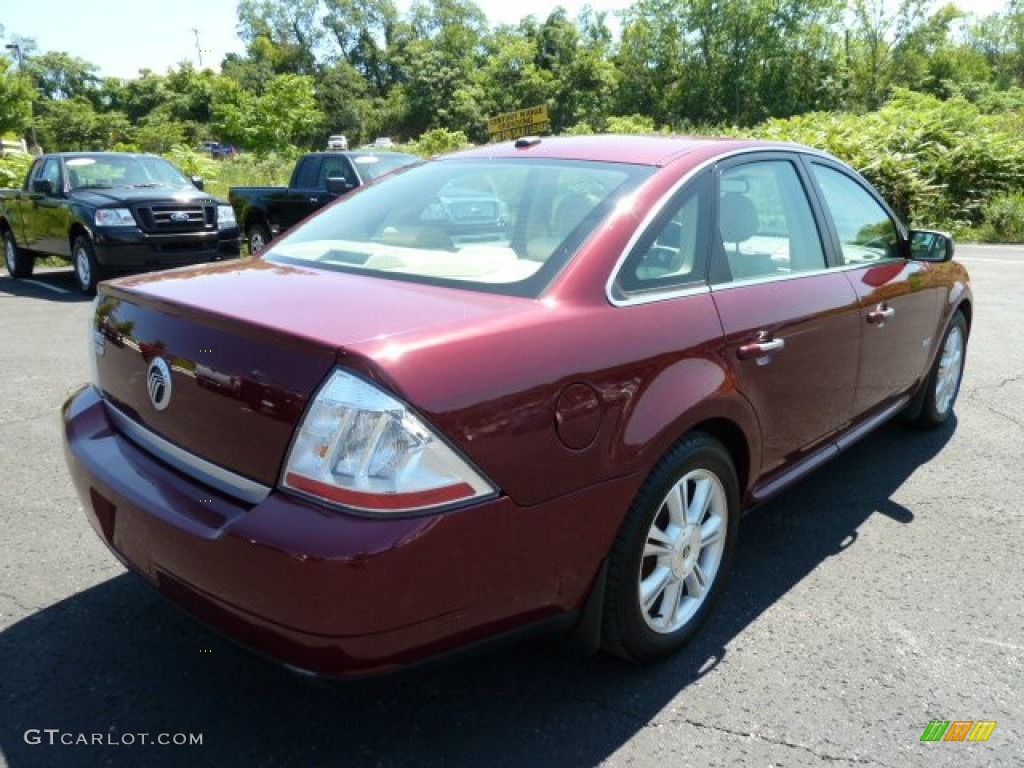 2008 Sable Premier Sedan - Merlot Metallic / Medium Light Stone photo #2