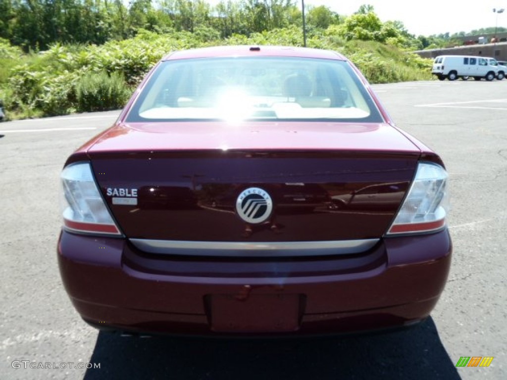 2008 Sable Premier Sedan - Merlot Metallic / Medium Light Stone photo #3