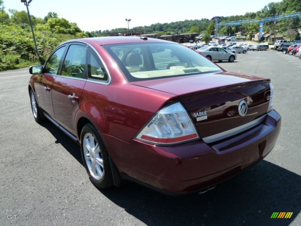 2008 Sable Premier Sedan - Merlot Metallic / Medium Light Stone photo #4